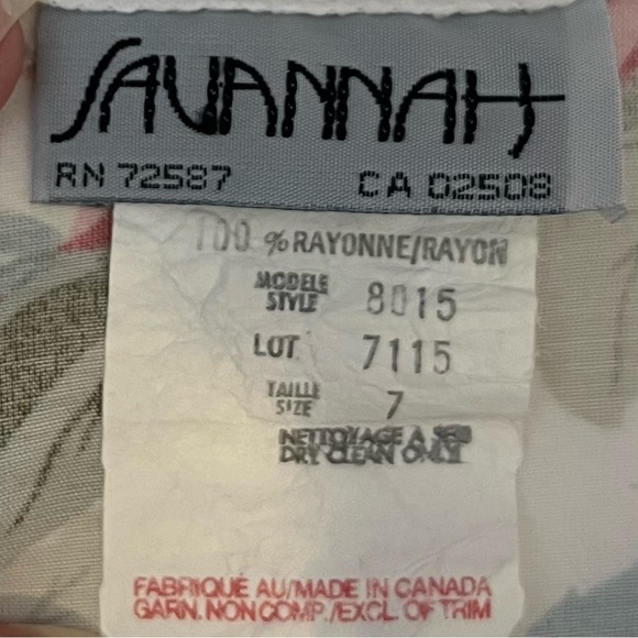 Vintage 90s Floral Rayon Midi Dress | Made in Canada | XS–S - Picture 9 of 9